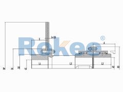 RODF Crown Gear Couplings,RODF Split Brake Disc Drum Gear Coupling