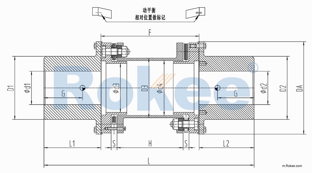 RLQA No Flange Quick Installation Metal Diaphragm Coupling