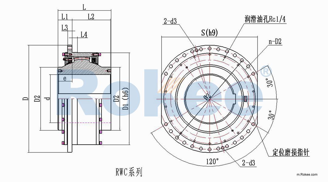 RWC Ball And Drum Gear Drum Coupling