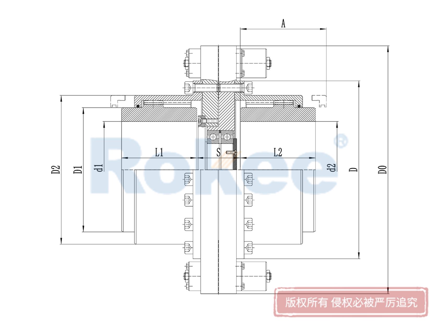 RODM扭力保護型鼓形齒式聯軸器