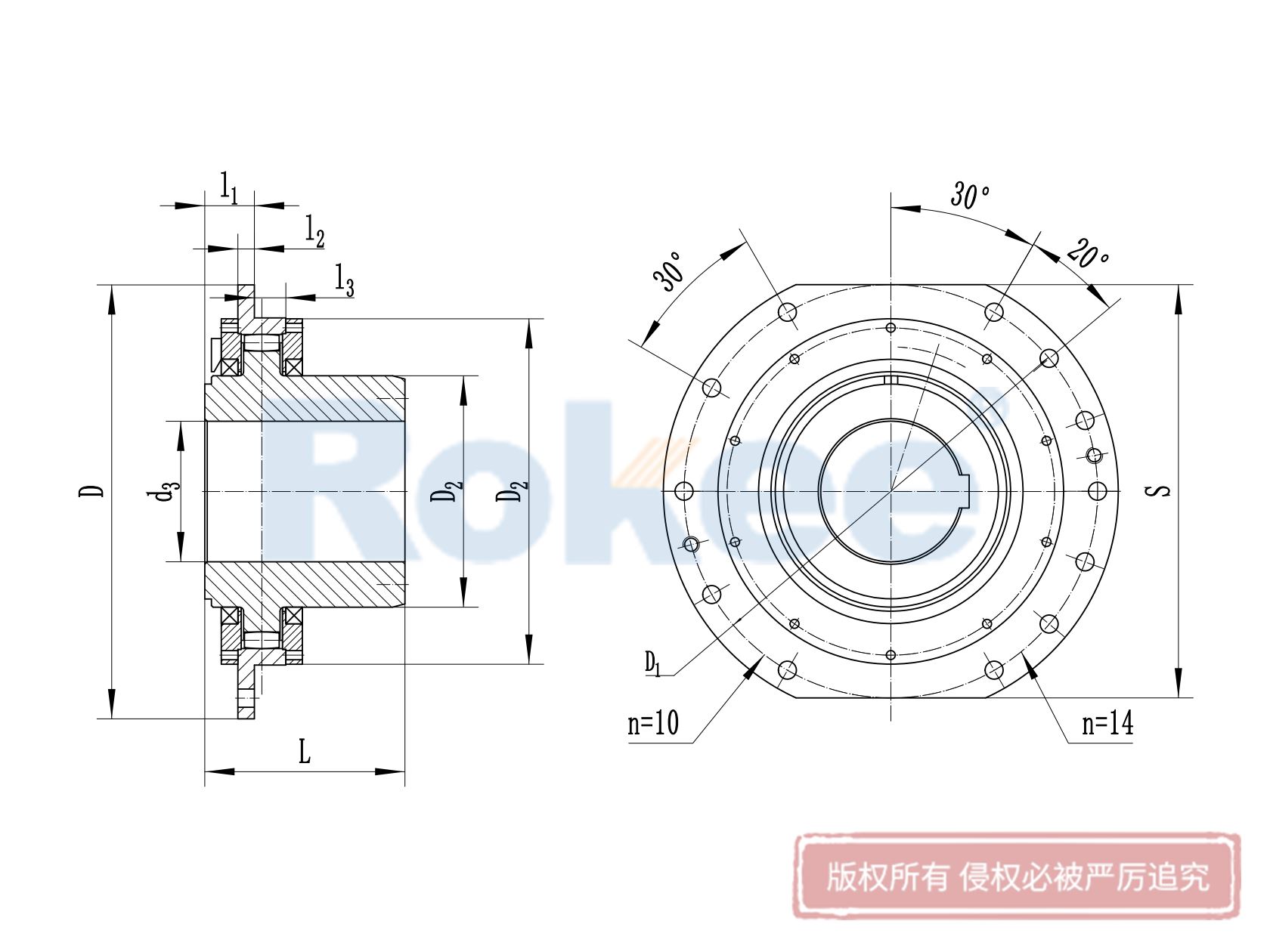 WJA型卷筒用球面滾子聯軸器